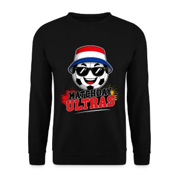 Matchday Ultras Football Fan Holland Netherlands - Unisex Sweatshirt - black - Front - Alina (178cm) & Michal (187cm)