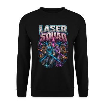 Escouade de laser tag - Sweat-shirt Unisexe - noir - Devant - Alina (178cm) & Michal (187cm)