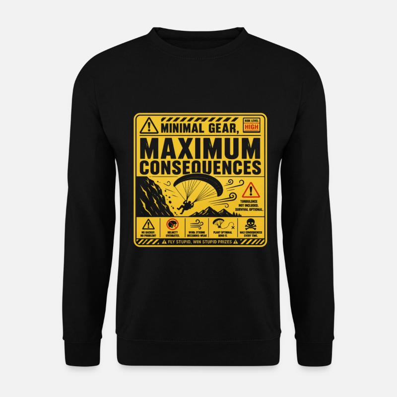 Paragliding Paraglider Glider - Unisex Sweatshirt - black