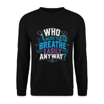 Asthme Asthmatiques - Sweat-shirt Unisexe - noir - Devant - Alina (178cm) & Michal (187cm)