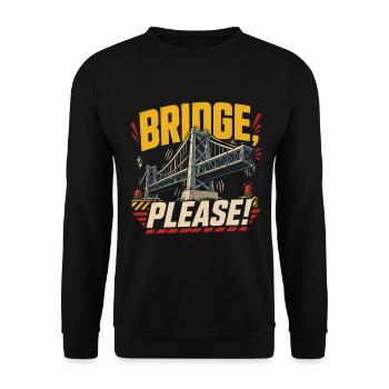 Bridge Engineer Civil Engineering - Unisex Sweatshirt - black - Front - Alina (178cm) & Michal (187cm)