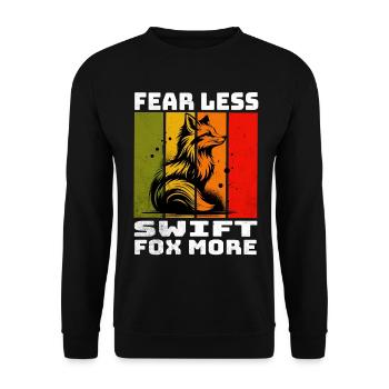 Swift Fox Swiftfuchs - Unisex Sweatshirt - black - Front - Alina (178cm) & Michal (187cm)