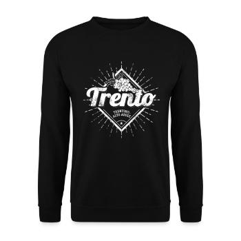 Trient Trentino-Südtirol Italien mit Weintrauben - Unisex Pullover - Schwarz - Vorne - Alina (178cm) & Michal (187cm)