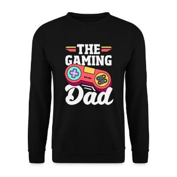Le Papa Gamer Dad Drôle Papa Gamer - Sweat-shirt Unisexe - noir - Devant - Alina (178cm) & Michal (187cm)