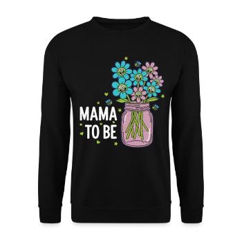 Geschlechter-Enthüllung Babyparty-Mama wird Mama-Papa-Team - Unisex Pullover - Schwarz - Vorne - Alina (178cm) & Michal (187cm)