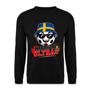 Matchday Ultras Football Fan Sweden - Unisex Sweatshirt - black - Front - Alina (178cm) & Michal (187cm)