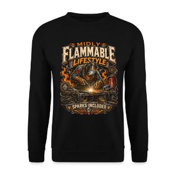 Welder Welding Specialist - Unisex Sweatshirt - black - Front - Alina (178cm) & Michal (187cm)