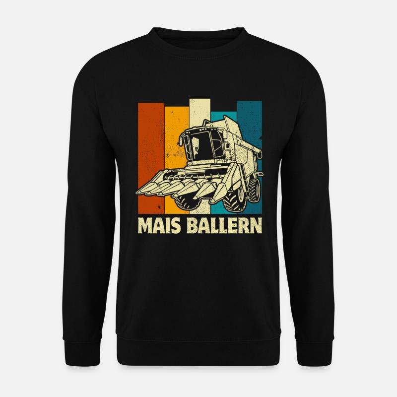 Mais | Maisernte | Maiskolben - Unisex Pullover - Schwarz