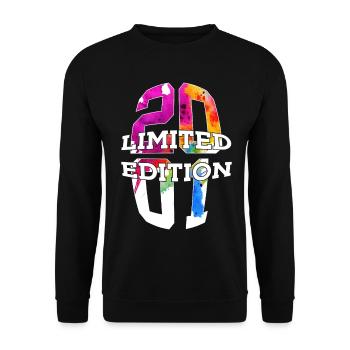 LIMITED EDITION 2001 25 YEARS 25TH BIRTHDAY - Unisex Sweatshirt - black - Front - Alina (178cm) & Michal (187cm)