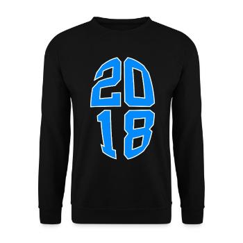 8 JAHRE ALT 2018 8. GEBURTSTAG - Unisex Pullover - Schwarz - Vorne - Alina (178cm) & Michal (187cm)