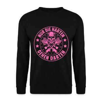 Darts - Unisex Pullover - Schwarz - Vorne - Alina (178cm) & Michal (187cm)