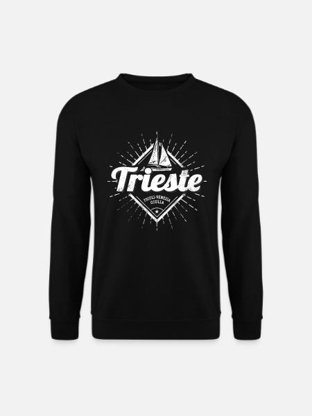 Triest in Italien Retro Segelschiff Souvenir - Unisex Pullover - Schwarz