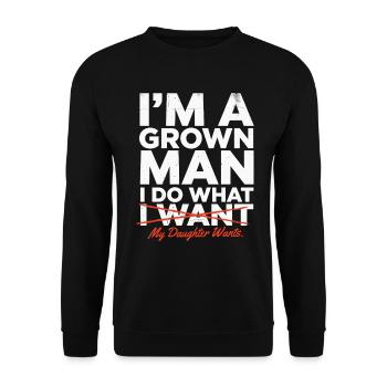 T-shirt d’humour papa-fille - Sweat-shirt Unisexe - noir - Devant - Alina (178cm) & Michal (187cm)