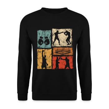 Graphismes de boxe pour professionnels et amateurs - Sweat-shirt Unisexe - noir - Devant - Alina (178cm) & Michal (187cm)