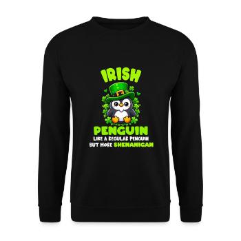 Manchot irlandais - Sweat-shirt Unisexe - noir - Devant - Alina (178cm) & Michal (187cm)