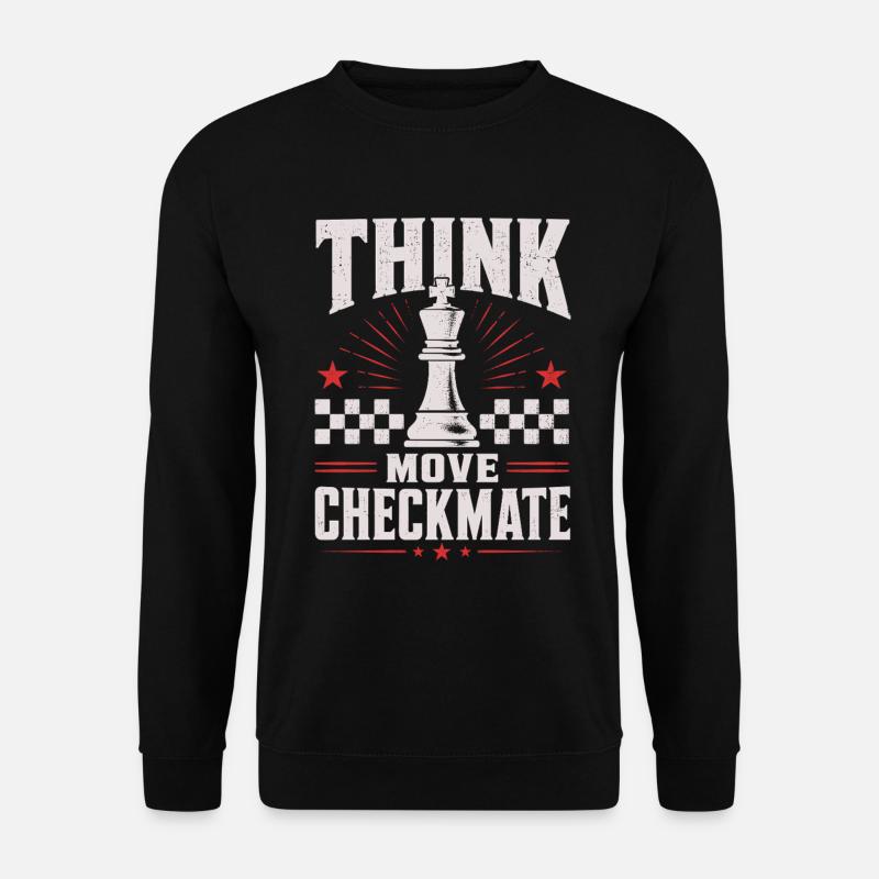 Chess Checkmate Think Move Shirt - Unisex Sweatshirt - black