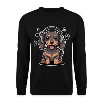 Musique teckel - Sweat-shirt Unisexe - noir - Devant - Alina (178cm) & Michal (187cm)