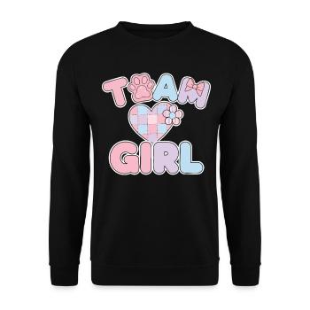 Équipe de révélation de sexe : Baby shower Girl Grossesse - Sweat-shirt Unisexe - noir - Devant - Alina (178cm) & Michal (187cm)