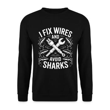 Électricien maritime, réparation des fils électriques I - Sweat-shirt Unisexe - noir - Devant - Alina (178cm) & Michal (187cm)