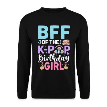 BFF of The K-Pop Birthday Girl - Unisex Sweatshirt - black - Front - Alina (178cm) & Michal (187cm)