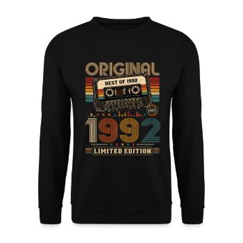 Cassette du 34e anniversaire Gift Man Best of 1992 - Sweat-shirt Unisexe - noir - Devant - Alina (178cm) & Michal (187cm)