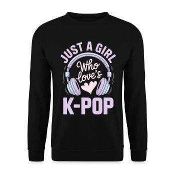 k pop - Unisex Sweatshirt - black - Front - Alina (178cm) & Michal (187cm)
