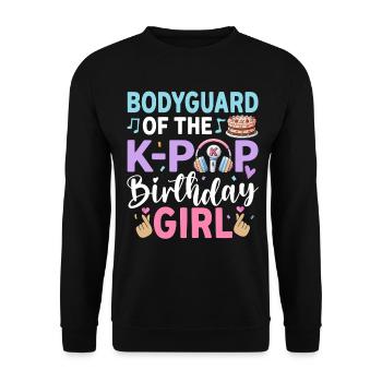 Bodyguard Of The K-Pop Birthday Girl - Unisex Sweatshirt - black - Front - Alina (178cm) & Michal (187cm)