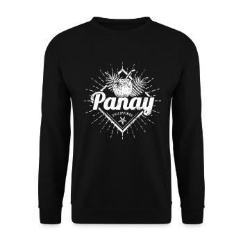 Panay Philippines Vintage Island Filipino Souvenir - Unisex Sweatshirt - black - Front - Alina (178cm) & Michal (187cm)
