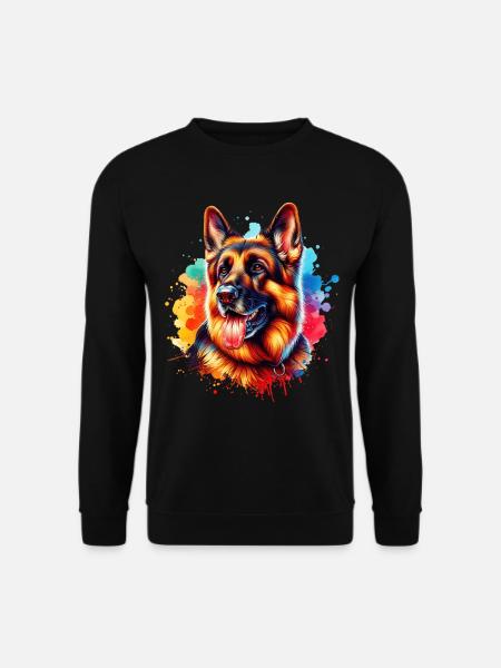 German Shepherd Motif - Unisex Sweatshirt - black