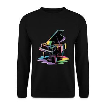 Klavier - Unisex Pullover - Schwarz - Vorne - Alina (178cm) & Michal (187cm)