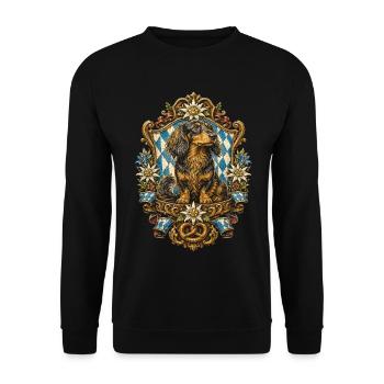 Dachshund, wire-haired dachshund, long-haired dachshund - Unisex Sweatshirt - black - Front - Alina (178cm) & Michal (187cm)