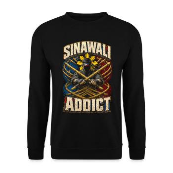 Escrima Arnis Kampfsport Sinawali - Unisex Pullover - Schwarz - Vorne - Alina (178cm) & Michal (187cm)