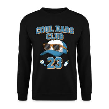 Geschlechterenthüllung Babyparty Papa Cool Dads Club 23 - Unisex Pullover - Schwarz - Vorne - Alina (178cm) & Michal (187cm)