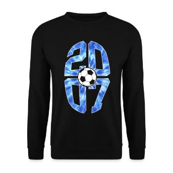 19 YEARS BORN 2007 FOOTBALL 19TH BIRTHDAY - Unisex Sweatshirt - black - Front - Alina (178cm) & Michal (187cm)