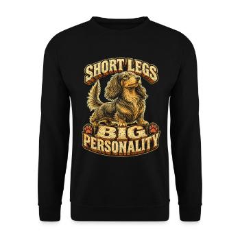 Dachshund, wire-haired dachshund, long-haired dachshund - Unisex Sweatshirt - black - Front - Alina (178cm) & Michal (187cm)