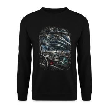Sturmjäger Meteorologe - Unisex Pullover - Schwarz - Vorne - Alina (178cm) & Michal (187cm)