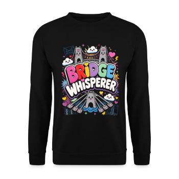 Bridge Engineer Civil Engineering - Unisex Sweatshirt - black - Front - Alina (178cm) & Michal (187cm)