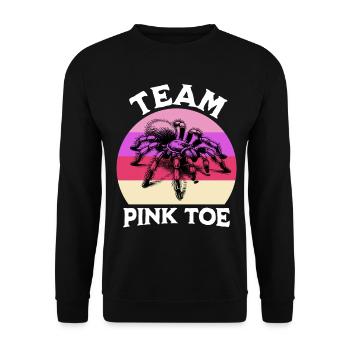 Team Pinktoe Rosaffoot Tarantula - Unisex Sweatshirt - black - Front - Alina (178cm) & Michal (187cm)