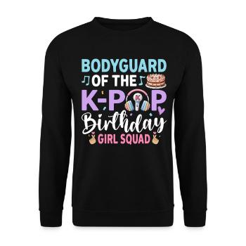 Bodyguard Of The K-Pop Birthday Girl Squad - Unisex Sweatshirt - black - Front - Alina (178cm) & Michal (187cm)
