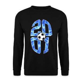 25 YEARS BORN 2001 FOOTBALL 25TH BIRTHDAY - Unisex Sweatshirt - black - Front - Alina (178cm) & Michal (187cm)