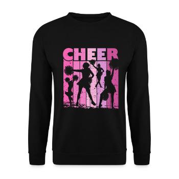 Cheer Squad Cheerleader Sports for Girls - Unisex Sweatshirt - black - Front - Alina (178cm) & Michal (187cm)