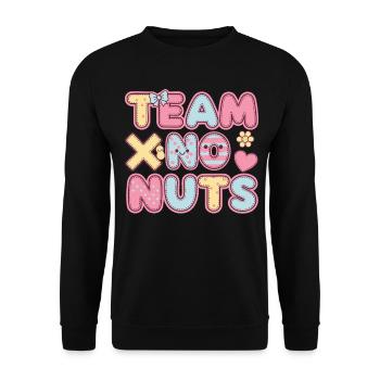 Gender Reveal Team X No Nuts Babyparty Mama Papa - Unisex Pullover - Schwarz - Vorne - Alina (178cm) & Michal (187cm)