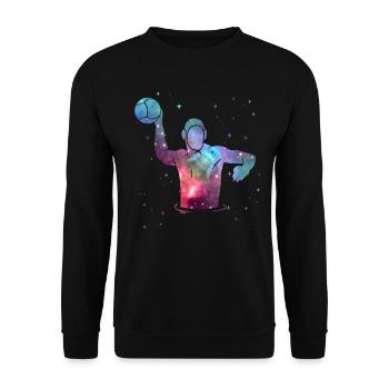 Water Polo Space Men Boys Water Polo Players - Unisex Sweatshirt - black - Front - Alina (178cm) & Michal (187cm)