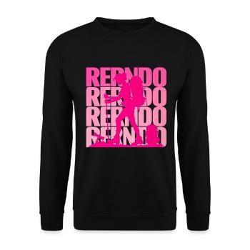 Randonnée au Féminin – Silhouette Rose Pop - Unisex Pullover - Schwarz - Vorne - Alina (178cm) & Michal (187cm)