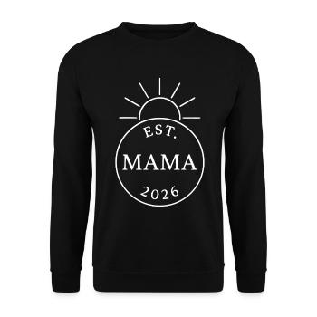 Mom 2026 Expectant Mom - Unisex Sweatshirt - black - Front - Alina (178cm) & Michal (187cm)
