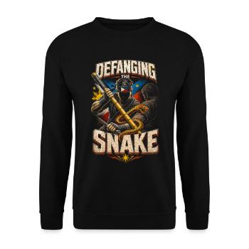 Escrima Arnis Arts Martiaux Décroquant le Serpent - Sweat-shirt Unisexe - noir - Devant - Alina (178cm) & Michal (187cm)