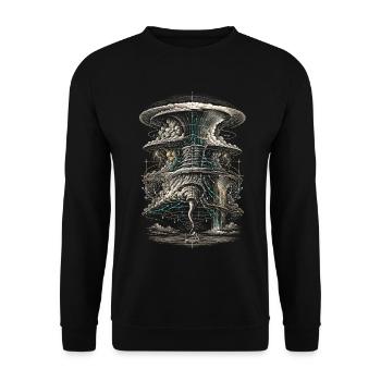 Sturmjäger Meteorologe - Unisex Pullover - Schwarz - Vorne - Alina (178cm) & Michal (187cm)