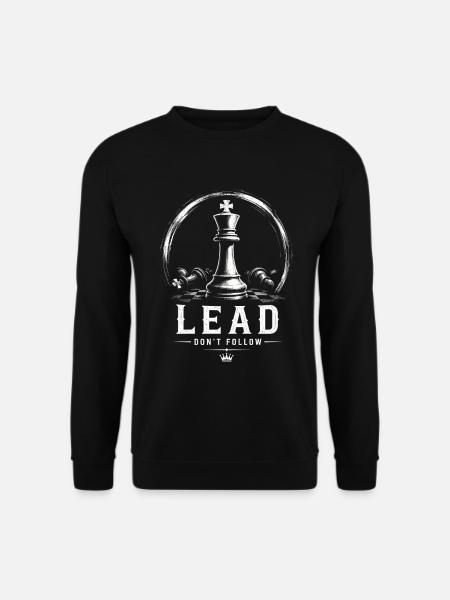 Lead Don't Follow Chess Motif - Unisex Sweatshirt - black