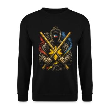 Escrima Arnis Kampfsport - Unisex Pullover - Schwarz - Vorne - Alina (178cm) & Michal (187cm)
