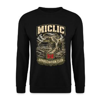 Military mechanic - Unisex Sweatshirt - black - Front - Alina (178cm) & Michal (187cm)